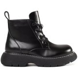 Shelvt Black lace-up ankle boots on the platform Cene