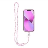  Obesek za telefon CRYSTAL DIAMOND / dolžina vrvice 74 cm (37 cm v zanki) / okoli vratu svetlo roza | Shoptok.si