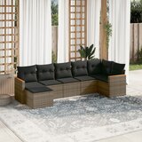 vidaXL 7-dijelni set vrtnih sofa sivi od poliratana | shoptok.hr