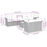  9-dijelni set vrtnih sofa od poliratana s jastucima svjetlosivi | shoptok.hr