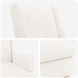  Fotelja s footstoolom 2 kom. Krem Bouclé 60 x 79 x 87,5 cm | shoptok.hr