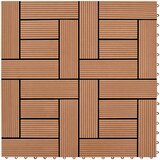  Pločice za decking 22 pcs Smeđa 30 x 30 cm Drvoplastična smjesa | Eponuda.ba