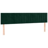  LED uzglavlje tamnozeleno 200x5x78/88 cm baršunasto | shoptok.hr