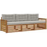  Set vanjskih sofa 3 kom. Prirodna i svjetlosiva | shoptok.hr