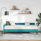 Kotni okvir postelje z matrico Drugo 2 pcs Turkizna Žamet, (5000121467) | Shoptok.si