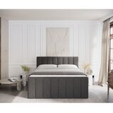 Maison de Rêve Črna boxspring postelja s prostorom za shranjevanje 200x200 cm Ruby – | Shoptok.si