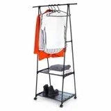 568022 - stalak za odecu sa dve police i 4 tockica 88 x 44 x 160 cm.