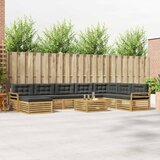  Set vanjskih sofa 9 kom. Bijela i antracit Čvrsto drvo akacije | shoptok.hr