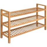 vidaXL Stojalo za čevlje s 3 policami 100x27x60 cm trdna hrastovina Cene