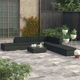 The Living Store Vrtna sedežna garnitura z blazinami 8-delna poli ratan črna - Sedežna Garnitura, (21464557) | Shoptok.si