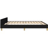  Okvir za krevet s uzglavljem crni 180 x 200 cm od tkanine | shoptok.hr