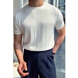 Dewberry 81037 Mens Crew Neck Knit T-Shirt-WHITE | ePonuda.com