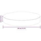 vidaXL Gornji dio stola Svjetlosmeđa Ø 30 x 4 cm Čvrsto drvo hrasta | shoptok.hr