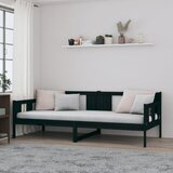 vidaXL Dnevni ležaj od masivne borovine crni 90 x 190 cm Cijene