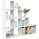 Pregrada za knjige 4 razine bijeli 131,5x29x131,5 cm drvena | Eponuda.com