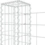 vidaXL Gabionska košara U-oblika s 3 stupa 260 x 20 x 100 cm željezna | shoptok.hr