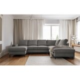 Miuform Siva sklopiva kutna garnitura od samta (s desnim kutom) Lofty Lilly – | shoptok.hr