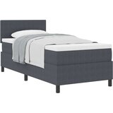 vidaXL Krevet s podlogom s madracem tamno sivi 90x200 cm baršunasta tkanina | shoptok.hr