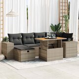  8-dijelni set vrtnih sofa od poliratana s jastucima sivi bagrem | shoptok.hr