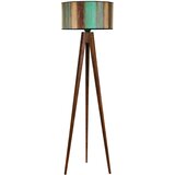 Opviq tripod ceviz lambader silindir renkli abajurlu multicolor floor lamp | ePonuda.com