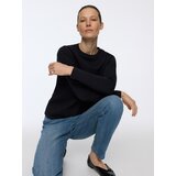 Reserved - Pamučna majica dugih rukava - crno | shoptok.hr