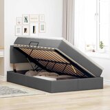  Krevet s prostorom za pohranu s LED-om Tamno siva 120 x 200 cm | shoptok.hr
