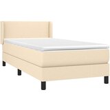  Krevet s oprugama i madracem krem 100 x 200 cm od tkanine | shoptok.hr