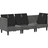  Set namještaja za dnevni boravak 3 pcs Tamnosiva Baršun | Eponuda.com