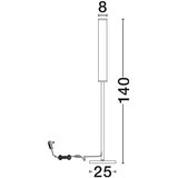 Nova Luce Bijela/mjedena LED stojeća svjetiljka u mramornom dekoru (visina 140 cm) Nolia – | shoptok.hr