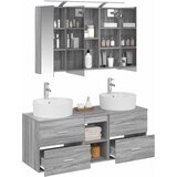  Set namještaja za kupaonicu 4 kom. Siva Sonoma | shoptok.hr