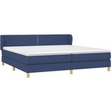  Krevet s oprugama i madracem plavi 200 x 200 cm od tkanine | shoptok.hr