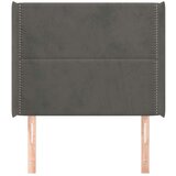  Vzglavje z ušesi temno sivo 103x16x118/128 cm žamet, (20738184) | Shoptok.si