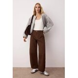 TRENDYOLMILLA ženske pantalone Twoaw26Pl00084, braon-braon Cene