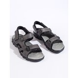 Shelvt Men's gray Velcro sandals | Shoptok.si