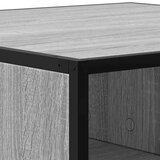 vidaXL Klubska mizica siva sonoma 60,5x60,5x30 cm inž. les in kovina | Shoptok.si