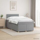  Boxspring krevet s madracem Svjetlosiva 120 x 190 cm Tkanina | shoptok.hr