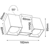  Brosline 2295 - Zidna spot svetiljka CUBE 2xGU10/10W/230V bela | Eponuda.com