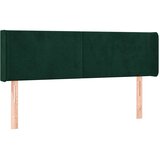  Uzglavlje s ušima tamnozeleno 147x16x78/88 cm baršunasto | shoptok.hr