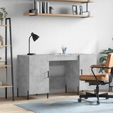  Radni stol boja betona 140 x 50 x 75 cm od konstruiranog drva | shoptok.hr