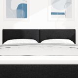 vidaXL LED uzglavlje s gumbima crno 80 cm tkanina | shoptok.hr
