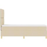 Box Postelja z vzmetnico z vzmetnico krema 80 x 200 cm blago, (5000126115) Slike