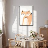  Slika - Happy Fox (1 Part) Vertical 80x120 U crnom drvenom okviru | shoptok.hr