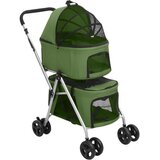  2-slojna sklopiva kolica za pse zelena 83x48x97 cm od tkanine | shoptok.hr