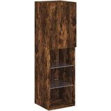  7-dijelni set zidnih TV ormarića LED boja dimljenog hrasta | shoptok.hr
