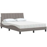  Krevet s madracem smeđesivi 140 x 190 cm od tkanine | shoptok.hr