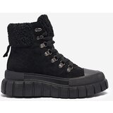 Resti Women's black eco-suede boots with sheepskin Vetic - Footwear | Shoptok.si