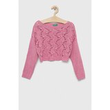 United Colors Of Benetton Otroški pulover roza barva | Shoptok.si