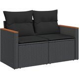  13-dijelni set vrtnih sofa s jastucima poliratan crni | shoptok.hr