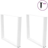  Noge za blagovaonski stol V-oblika 2 kom Bijele 100 x (72-73,3) cm Čelik | shoptok.hr