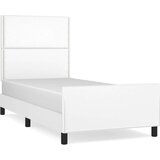  Posteljni okvir z vzglavjem bel 100x200 cm umetno usnje, (20905849) | Shoptok.si